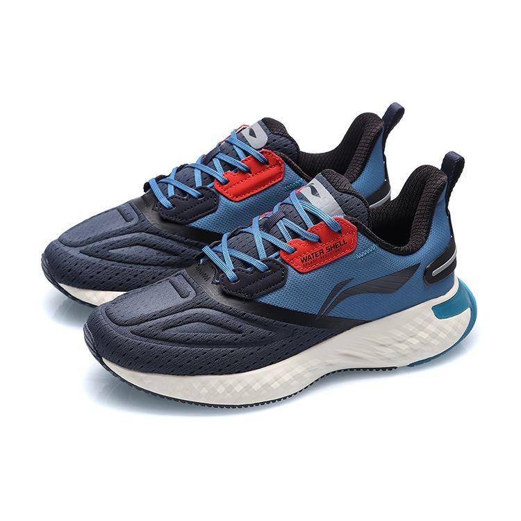 Li Ning Yun Five Generation Shield Shock Absorption Non-Slip Wear-Resistant Low-Top Running Shoes Men Sneakers Blue Gray ARHQ243-4