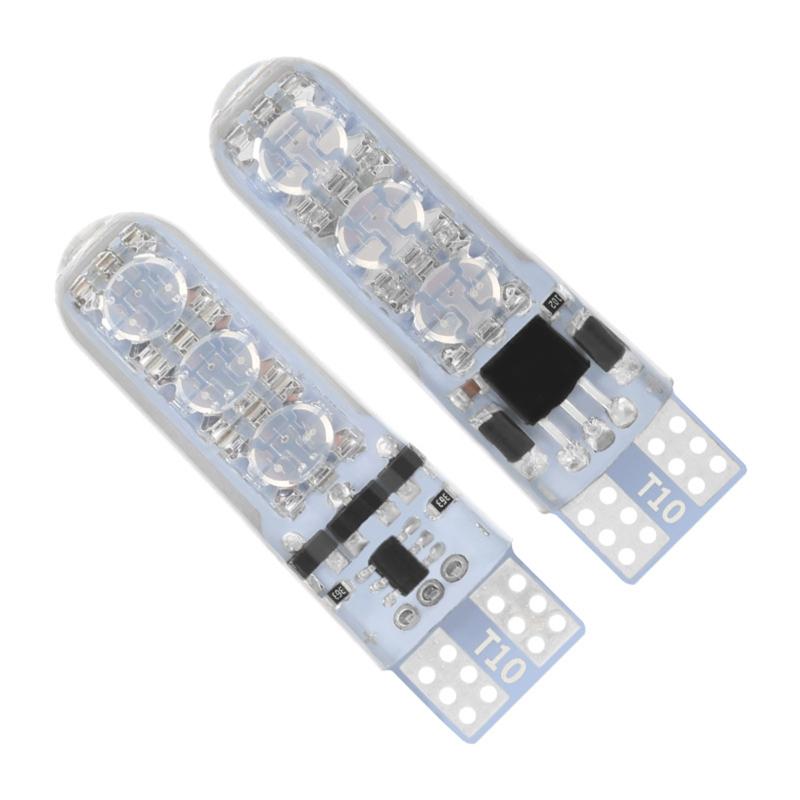 2pcs Car RGB Led T10 RGB 5050 6SMD Remote Controller Reading Universal Wedge Light Signal Lamp Car Accessories SUV Light