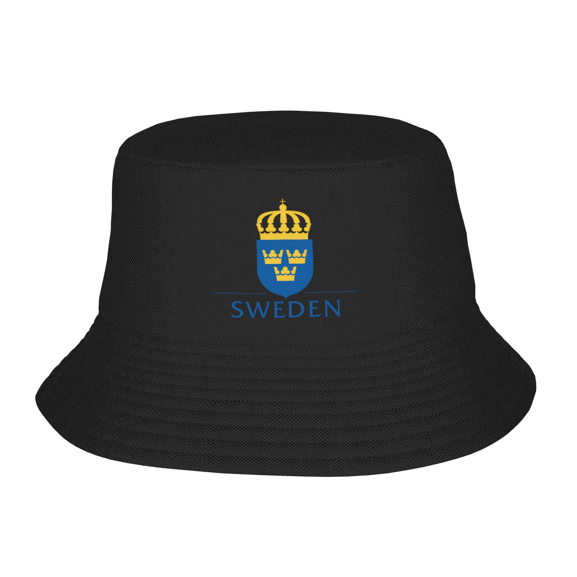

Custom Sweden Flag Bucket Hat Unisex Women Beach Sun Summer Camping Fishing Cap One Size