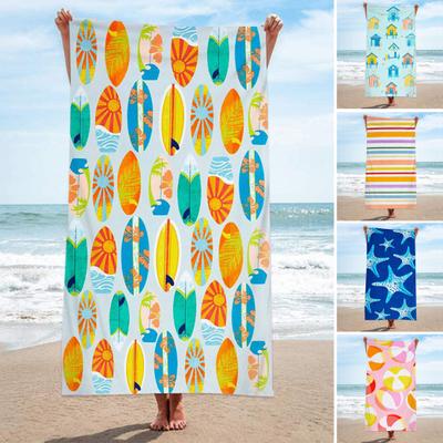 Outdoor-Handtuch, Monogramm, lebendige Stickerei, schnelltrocknend, verblasst nicht leicht, faltbar, starke Saugfähigkeit, atmungsaktiv, extra großes Strandtuch, Strandzubehör