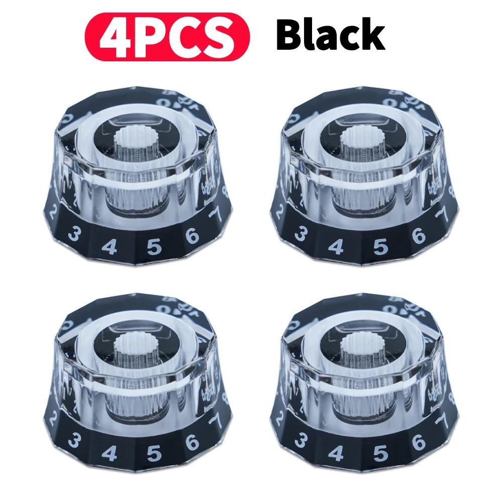 4 Pcs Volume Tone Control Knobs Lampshade Style Electric Guitar Top Hat Knobs Guitar Bell Knobs for Les Paul Guitar Accessories