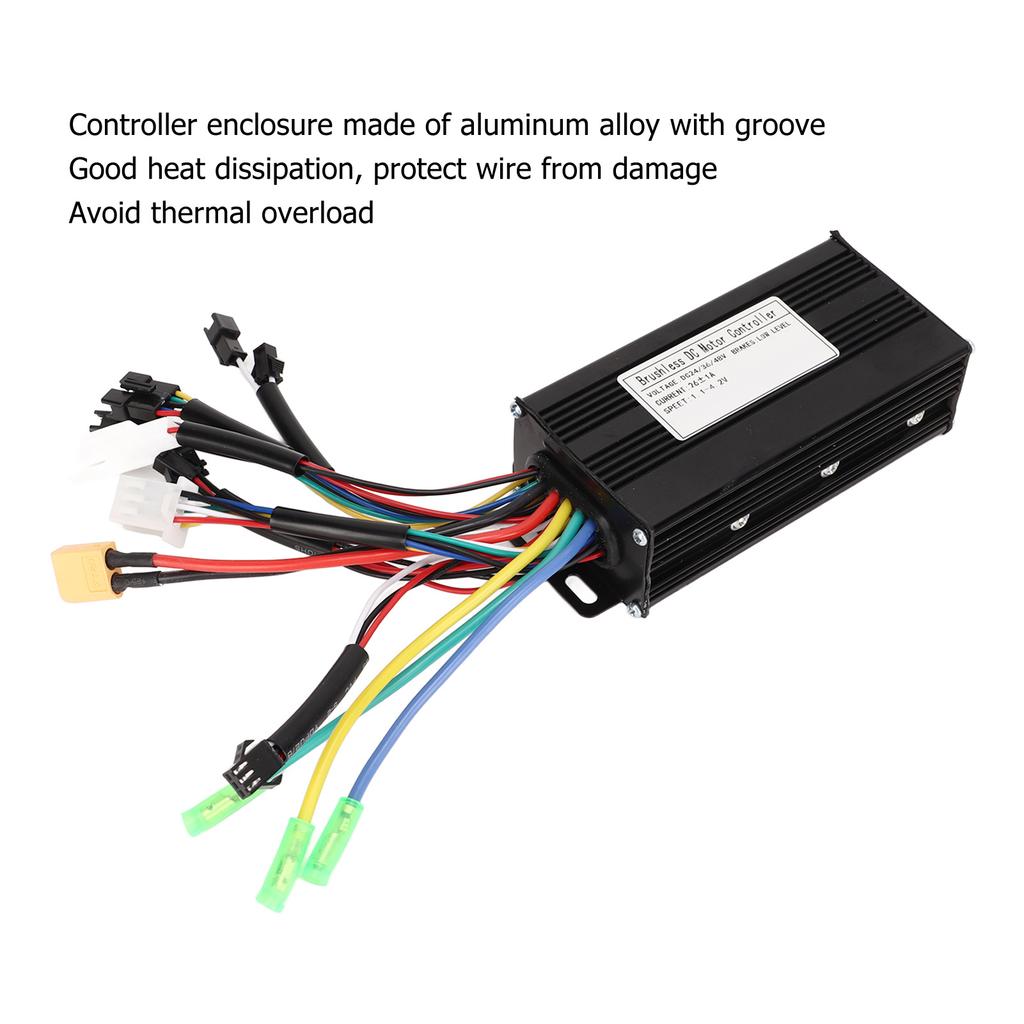 New 24V 36V 48V 500W 750W Electric Bike Motor Brushless Controller Scooter Parts 3 Mode Sine Wave 26A Modified Accessories