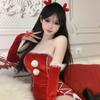 Festive Strapless Christmas Dress - Plush, Waist-Hugging, Sexy Lingerie Costume for Autumn/Winter (Women B93)