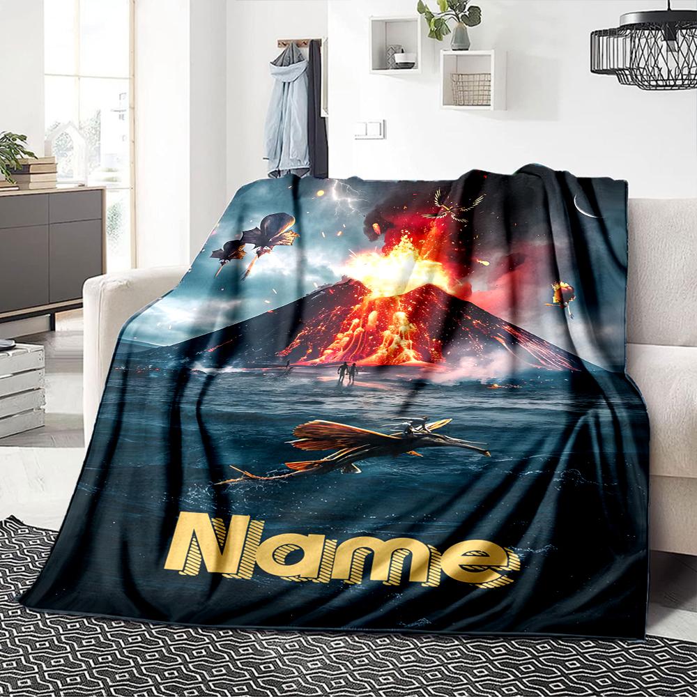 Custom Name Fiery Warrior'S Crown Party Blanket For Couch Bed Plush Cozy Fuzzy Blanket Super Soft Warm Blankets For Fall And Winter 0916281