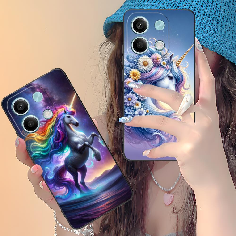 Fantasy Unicorn Mobile Phone Case for Xiaomi Redmi 15 14 13 12 A5 3 2 1 C Plus 4G 5G Colorful Printing Cover Cover Pretty Luxury