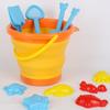 Retractable Beach Folding Buckets Portable Beach Collapsible Bucket Sandbox Toy Bucket  Summer