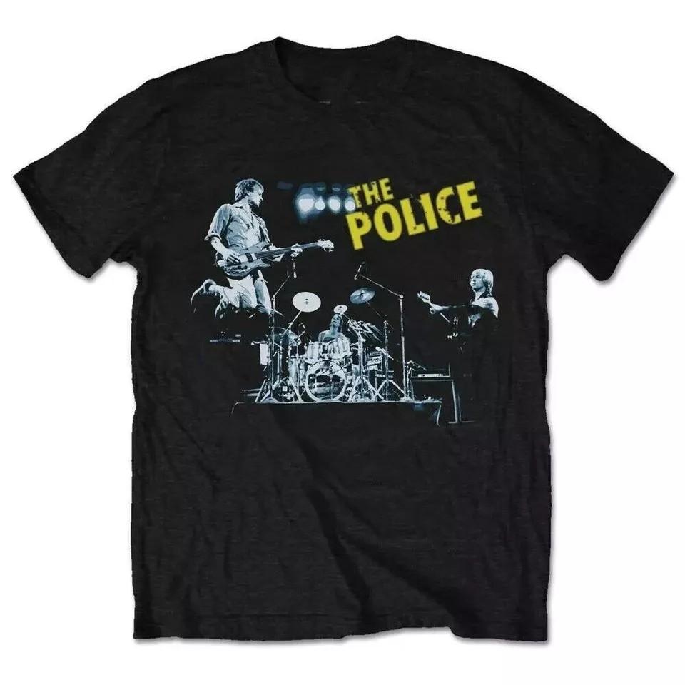 Vinatge The Police Live In Concert Sting Rock Black Men S-5XL T-Shirt S разноцветный