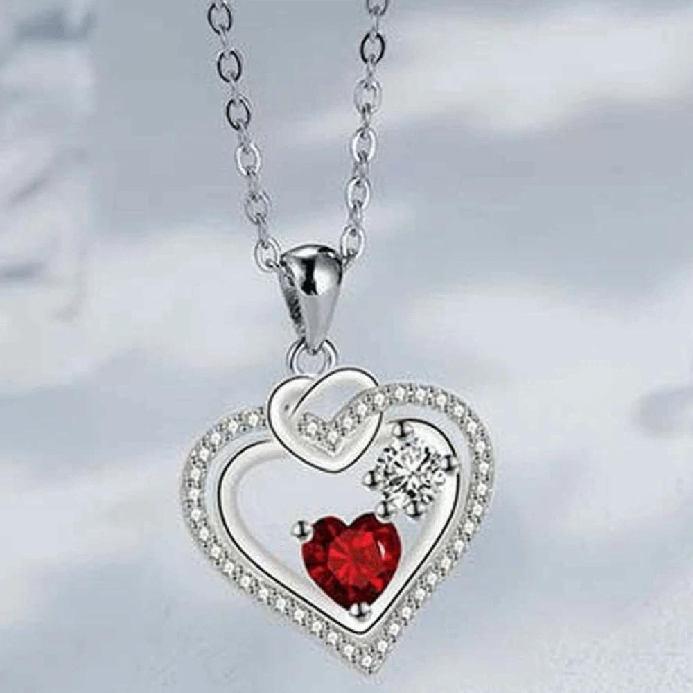 Rhinestone Necklace for Lover Gift Neck Accessories Valentine's Day Clavicle Chain  For Girlfriend