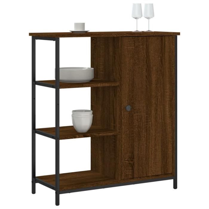 VidaXL Buffet chêne marron 70x30x80 cm bois d'ingénierie 835493