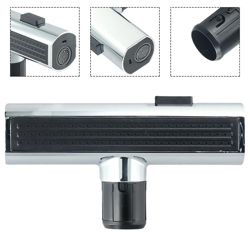 Pull-Out Faucet Sprayer Waterfall Extension Adapter Sprayer Kitchen Rotating Extender Waterfall Outlet Nozzle Bubbler
