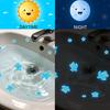Glow in The Dark Ocean Sink Sticker Self-Adhesive Waterproof Bathroom Decals Cute Turtles Dolphins Sea Animal PVC Sticker for Sinks Bathtubs