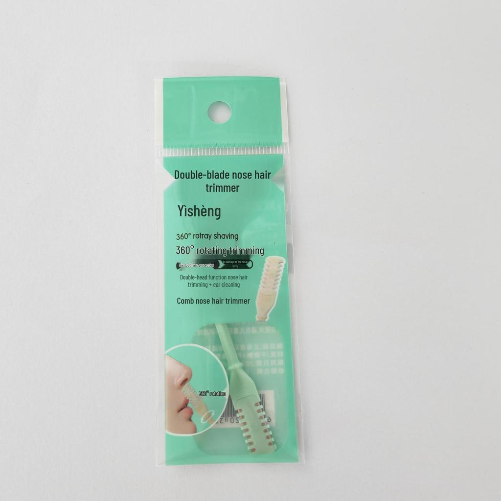 2-in-1 Manual Nose & Ear Hair Trimmer with Ear Spoon