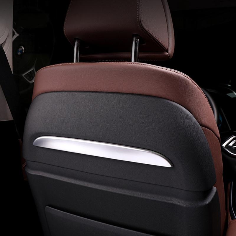 Car Chrome Silver Seat Back Trim Decoration Strips for-BMW X5 X6 X7 G05 G06 G07 6GT 2018- Interior Accessories