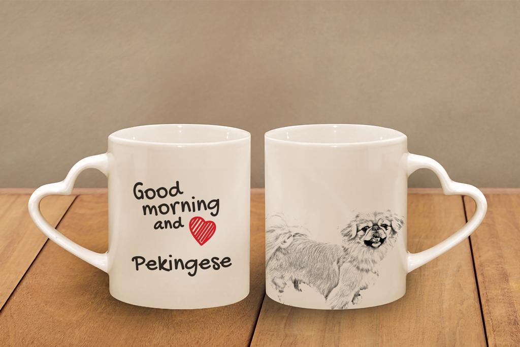 Pekingese, Pekinese, Peke - cup with a dog, adorable cup with a heart-shaped handle, universal gift from the Art-Dog brand