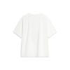 Li Ning Sports Lifestyle Series Printed Letter Round Neck Loose Short Sleeve Drop Shoulder T-Shirt Women T-Shirt Off-White AHSU348-1