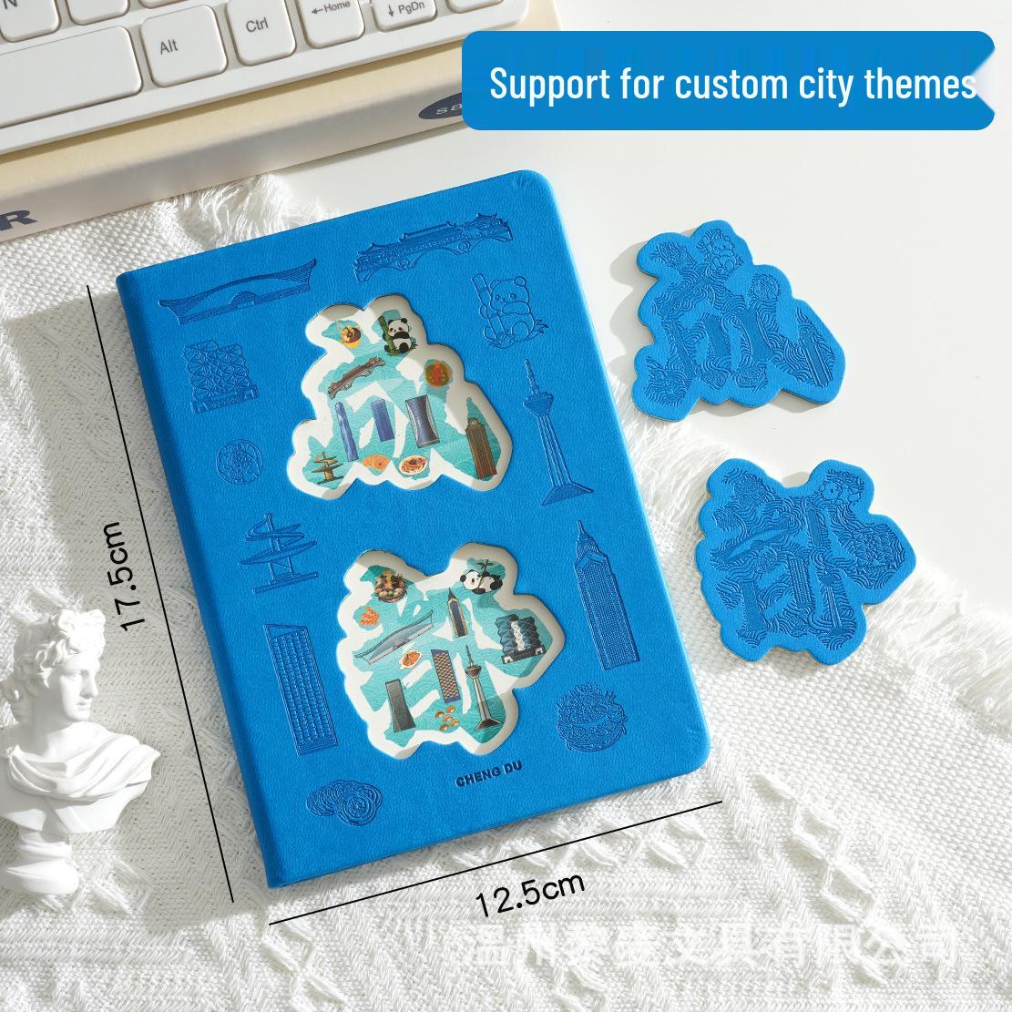 City Tourist Stamp Collection Book - Exquisite Blank Themed Keepsake
