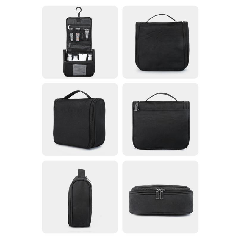 Portable Toiletry Washbag with Hanging Hook Waterproof Women Bathroom Cosmetic Storage Bag Large Capacity Travel Men Makeup Case