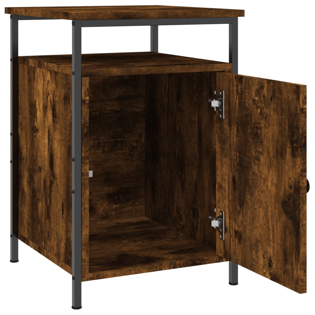 Nightstand Smoked Oak 40 X 42 X 60 Cm Particleboard