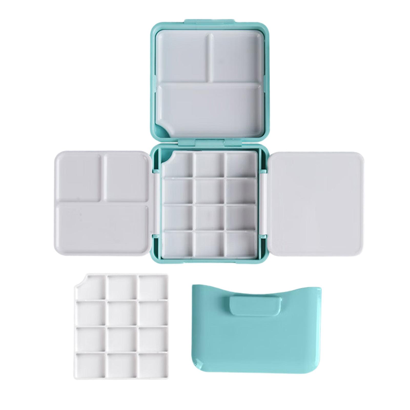 

Палитра для акварельных красок с подставкой для кистей, складной футляр для палитры с 12 ячейками, переносная коробка для палитры акриловых красок 4