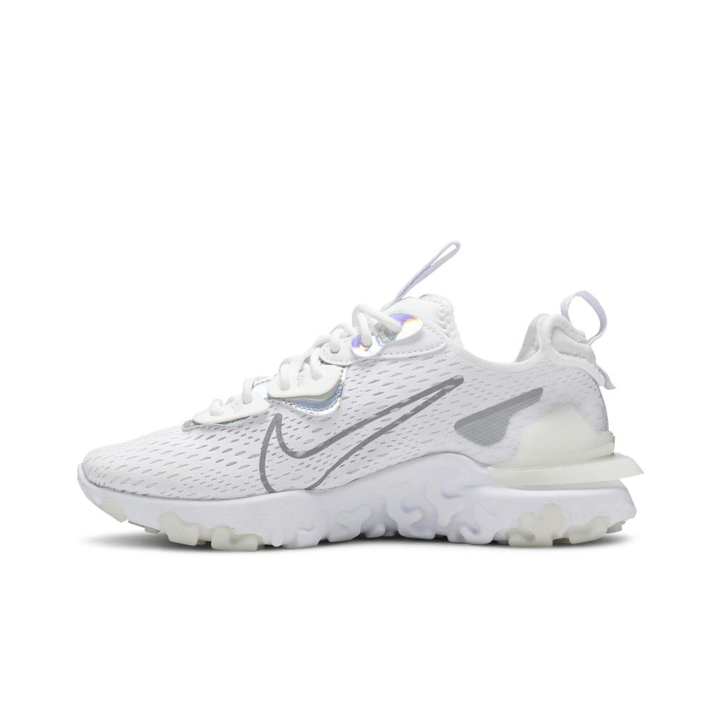 Nike Womens React Vision 'White Iridescent' (women's sizes) White / Particle Grey / White Running Shoes CW0730 100