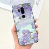 Für LG G7 ThinQ Hülle Silikon Weiche Handyhülle Girly Mode Blume Schwarz TPU Stoßfänger Für LGG7 G 7 ThinQ G710 Hülle Niedliches Muster