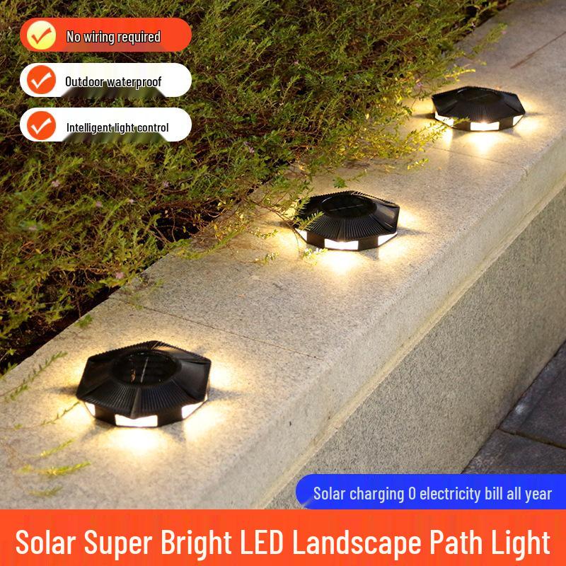 Waterproof Solar Ground Lamp for Outdoor Garden and Villa Decoration