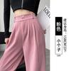 Corduroy suit pants women's autumn and winter new velvet coffee color casual and thin large size loose wide-leg pants