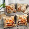Vintage Floral Fox Throw Pillow Covers Pattern Cushion Cover Suitable for Sofa Bedroom Car Pillow Cover