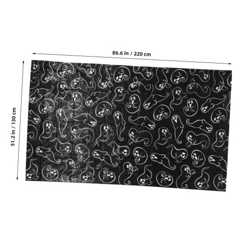 OUNONA 2-teilige Halloween-Tischdecke mit hängenden Wirbeln, perfekt für Heimtischdecken, Halloween-Partys und Halloween-Dekoration, Kunststoff-Hintergrund