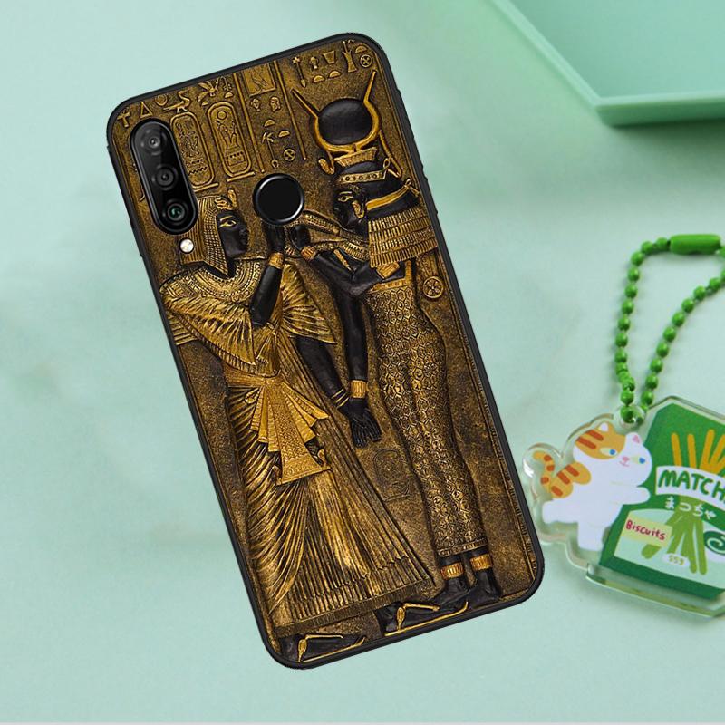 Egypt Pharaoh Mural For Huawei Nova 12s 12i 11i 7i 8i 9 10 SE Y91 Y90 Y60 Y70 Y72 Y61 P60 Pro P30 P40 Lite Case