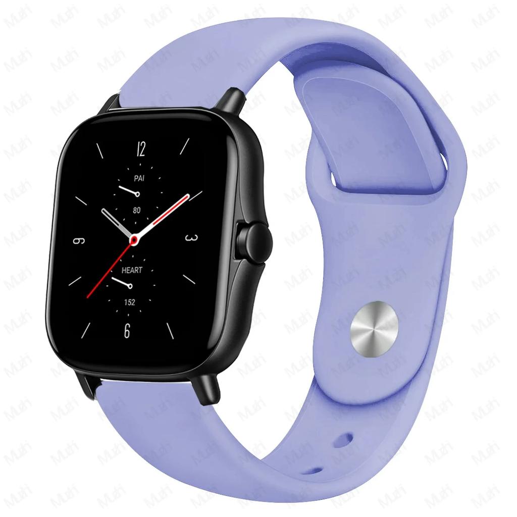 20mm/22mm Silicone Band For Amazfit GTS 4/3/2/2e/2 4 Mini GTR 4/2/3 Pro/47mm/stratos 3/2 Watch Bracelet Correa Amazfit Bip Strap