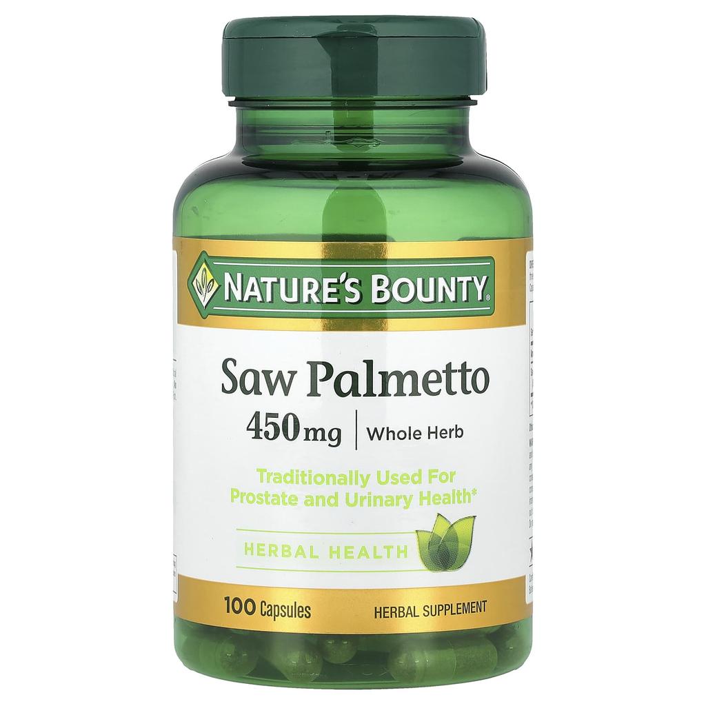 Nature'S Bounty, Saw Palmetto, 450Mg, 100 Capsules