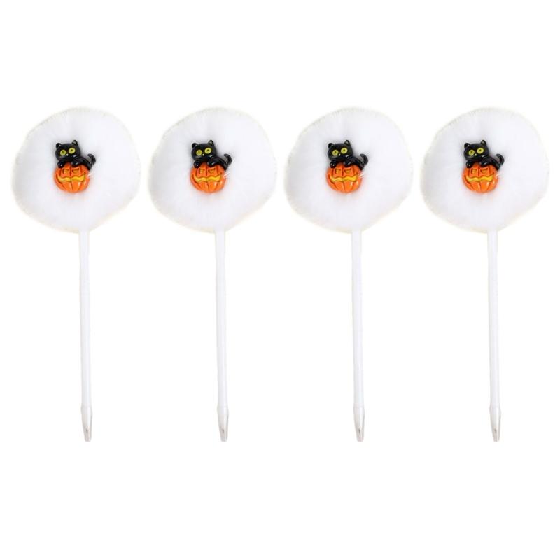 4 Peças Caneta Gel Desenho Animado Halloween Caneta Engraçada para Escrever Materiais de Escritório para Estudante Recompensa de Jogo Suprimentos para Festa de Halloween