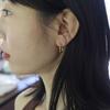 Modernlike 14k Gold-filled Silver Flow Cast One-touch Earrings