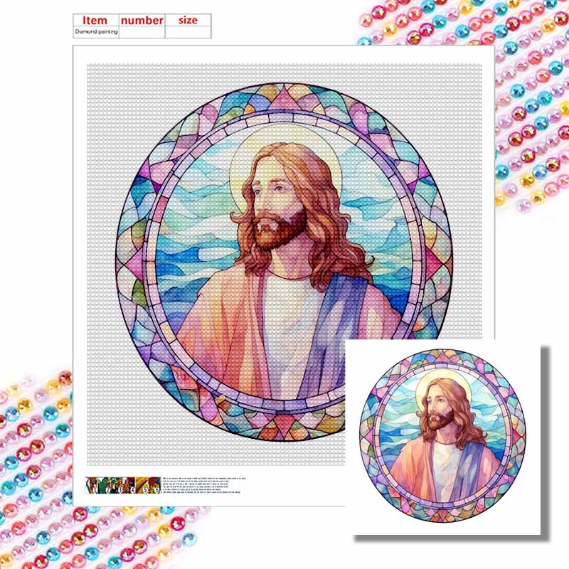 New Arrival 5D DIY Full Circle Diamond Painting "Religious Figures" Embroidery Cross Stitch Home Decor Gift