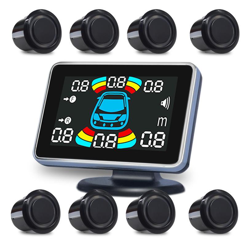 

8 Parking Sensor Parktronic Car Automobile Reversing Backup Radar Electronics Rear Auto Detector Backing Assistance Kit Buzzer чёрный