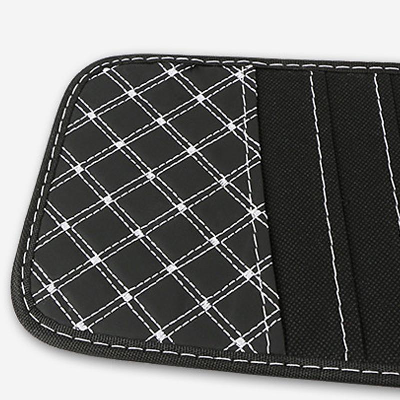 Car CD DVD Holder Bag Disc PU Leather Organizer Case for Card/Bill Sun Visor Sunshade Storage Bag Sleeve Wallet Clips Car