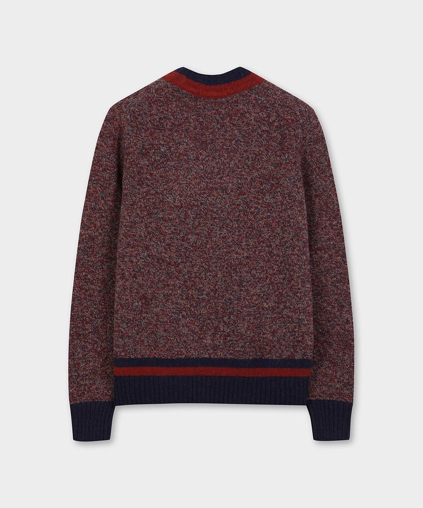 BROOKS BROTHERS Tweed Pattern Tennis Sweater (Multi) (Bbwnmm38807Ew)