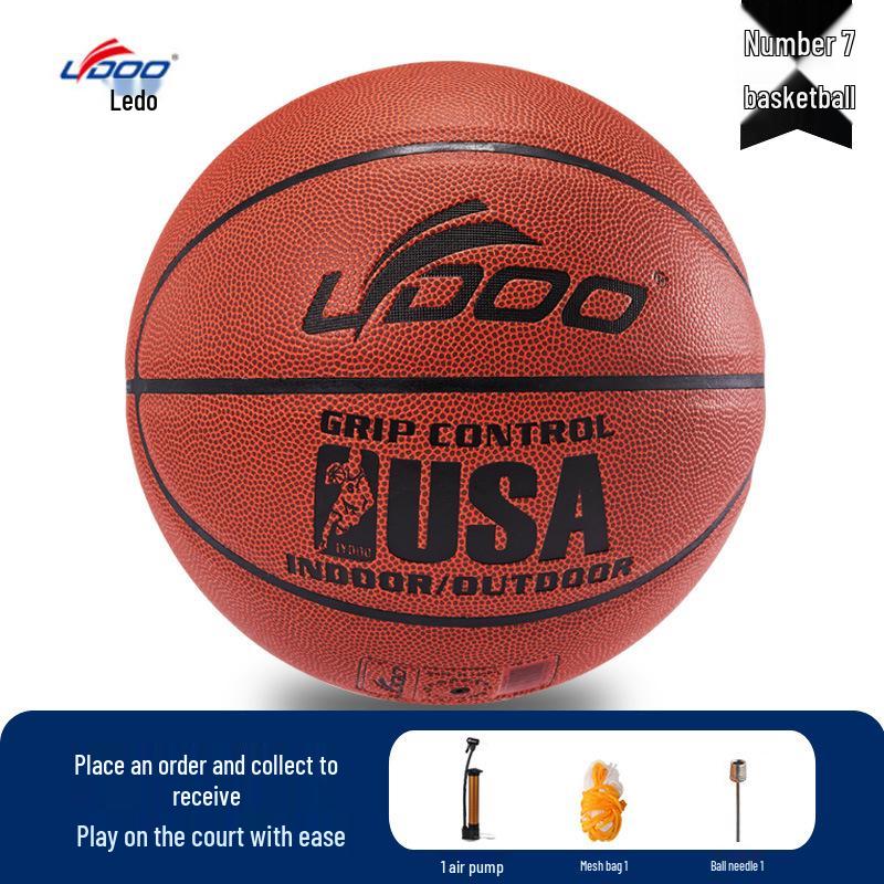 Size 7 Wear-resistant Adult Street Basketball & Size 5 Children s Blue PU Basketball Size 5 (Youth)