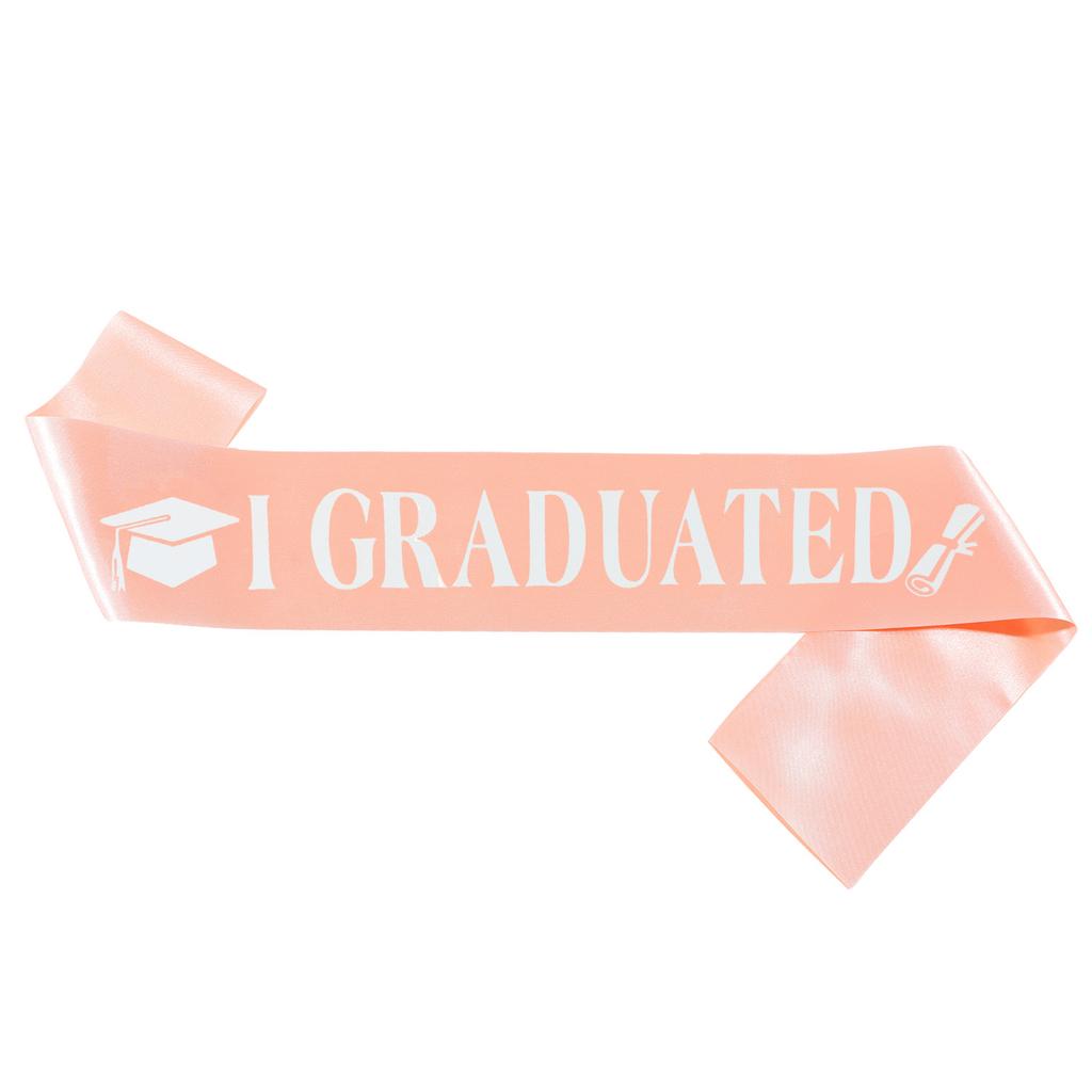 2026 European and American Fashion Graduation Strap IGRADUATED Etiquette Strap Ribbon Graduation Party Clothing Shoulder Strap Dress Up