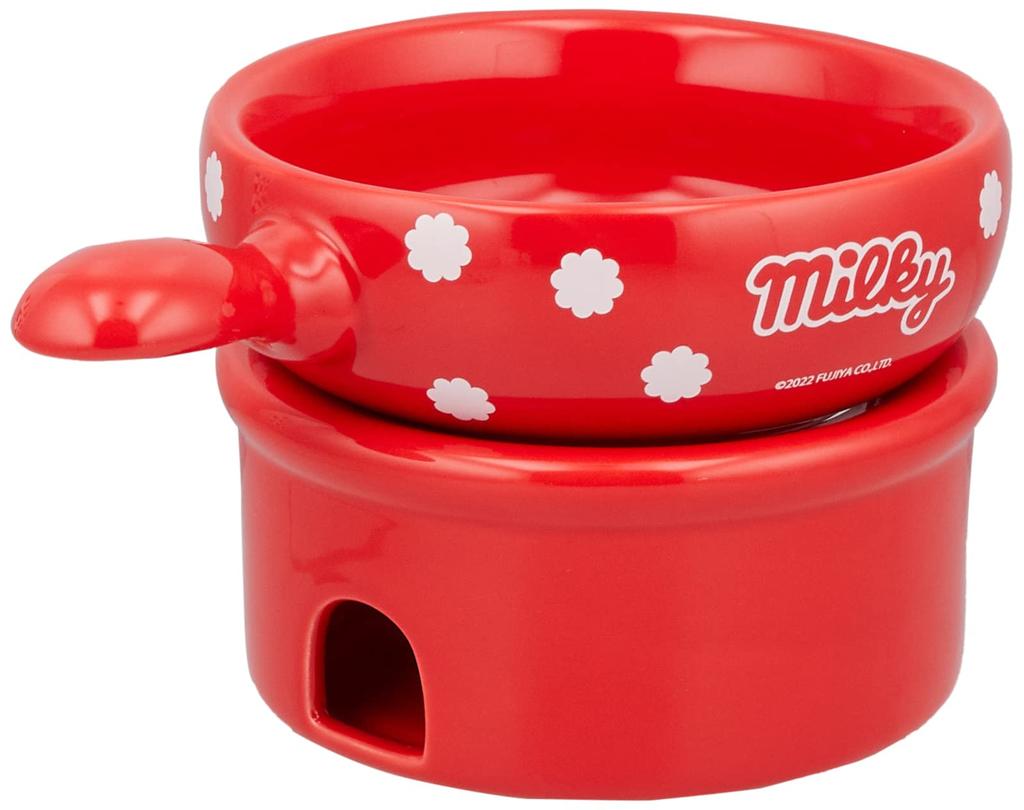Sun Art Fujiya Peko Fondue Red Peko-chan Set, Approx. 370ml, SAN3799,