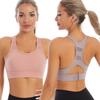 One-piece Fixed Cup High-strength Shockproof Gathered Sports Bra for Women Thin Style Beautiful Back Sports Bra