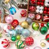 6CM Electroplated Irregular Painted Christmas Ball Ornaments Gift Box Set - Tree Hanging Decorations