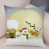 Super Soft Plush Snow Man Cushion Cover for Children Room Sofa Home Decor Pillowcase Merry Christmas X Pillow Case