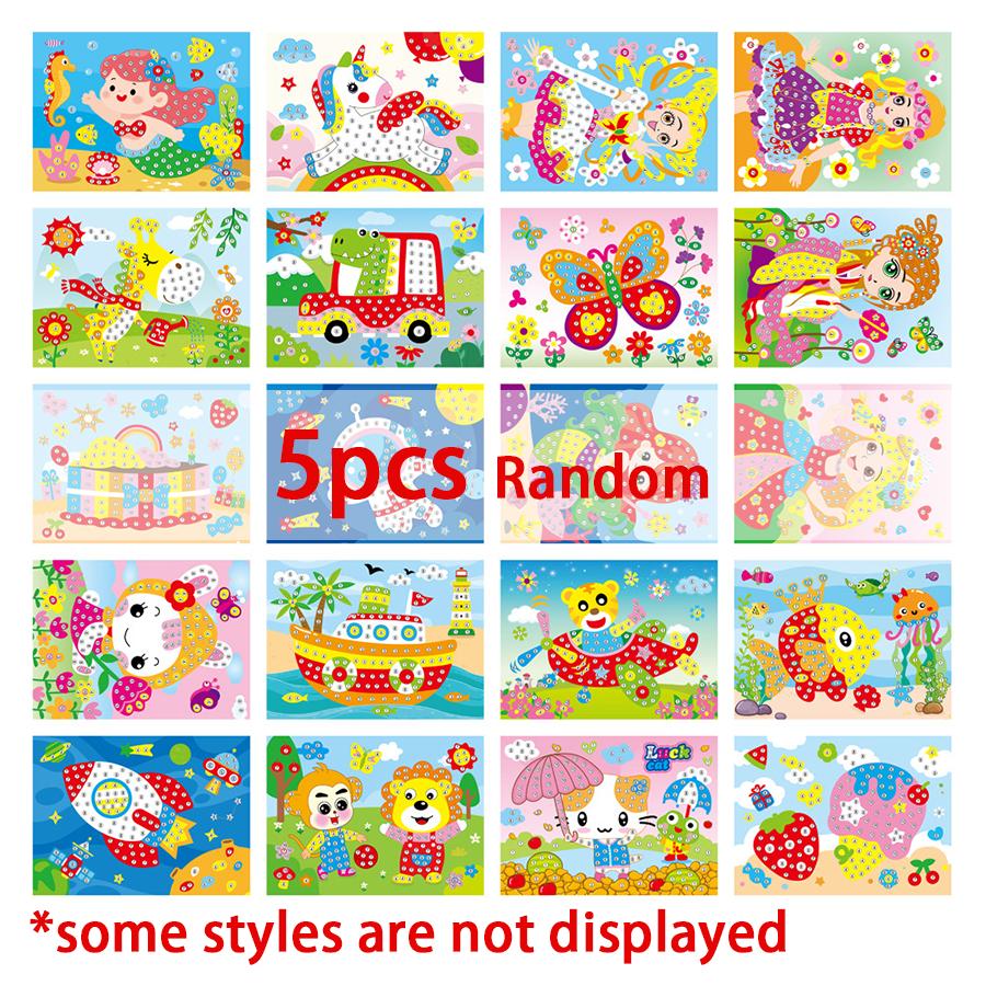 

5/10pcs Cartoon Painting Diamond Crystal Sticker Handmade DIY Art Multistyle Creative Birthday Gift Entertainment Supplies XJM