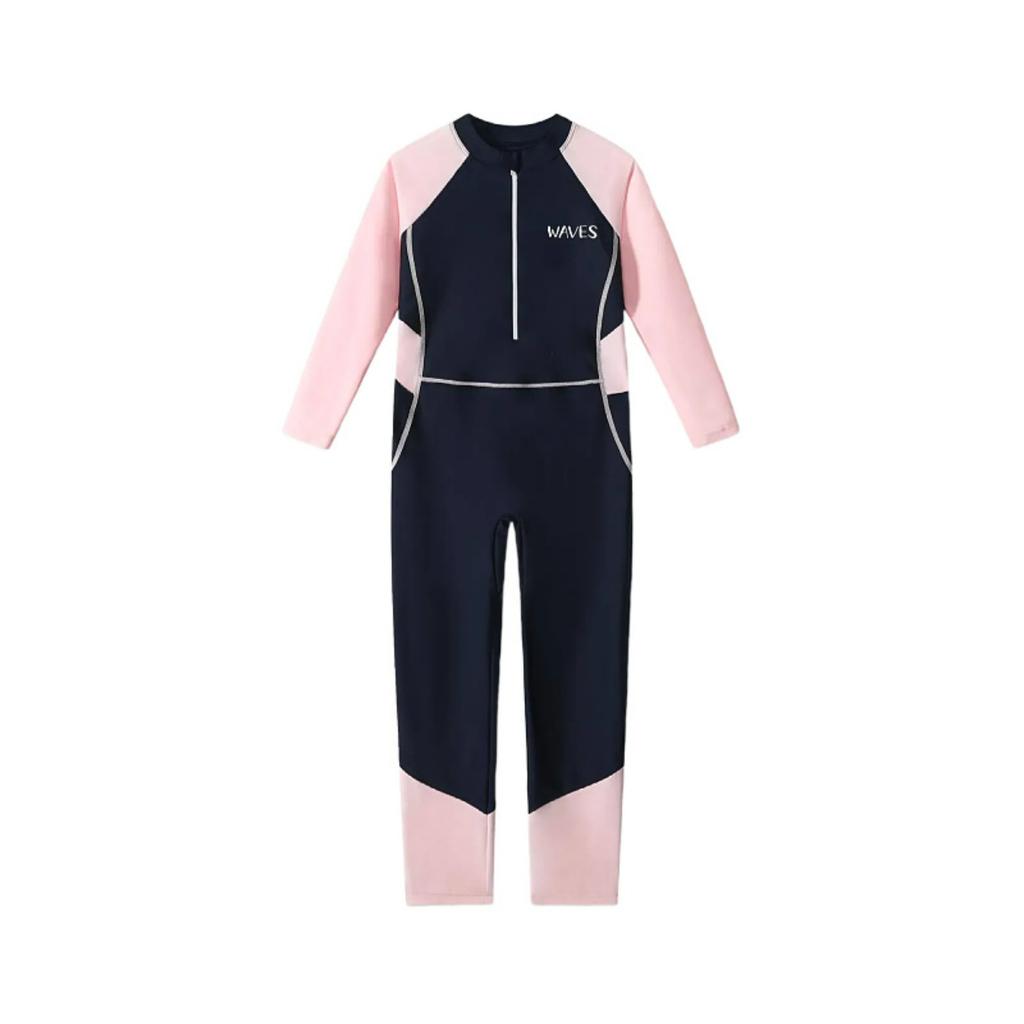 One Piece Children Swimwear 2026 New Korean Style Long Sleeve Bathing Suit Professional Sports Swimsuit