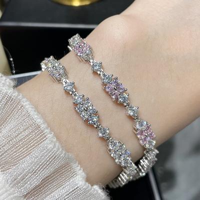 Musla Design Luxury 925 Sterling Silver Bracelet with Delicate Floral Design Perfect for Birthday Parties and Special Occasions