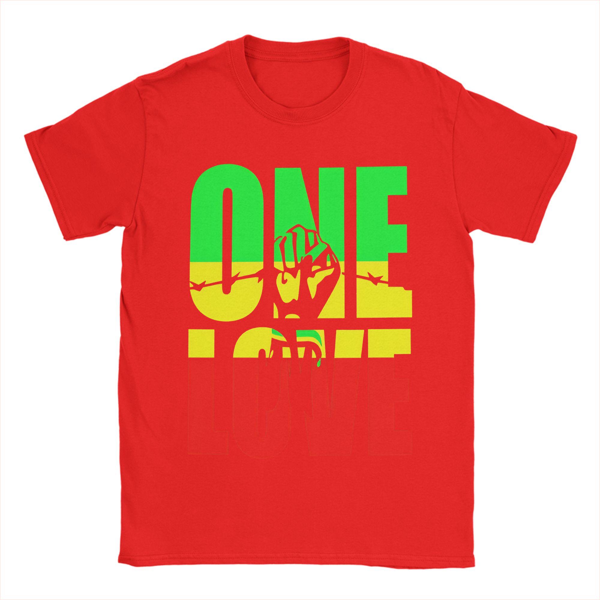 

Unisexs Bob Marley One Love T Shirts Cotton Clothes Vintage Short Sleeve Round Collar Tees Birthday Present TShirts S
