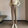 Women Fashion Straight Suit Pants High Waist Office Wear Elegant Formal Pencil Pants Ladies Korean All-Match Baggy Trousers