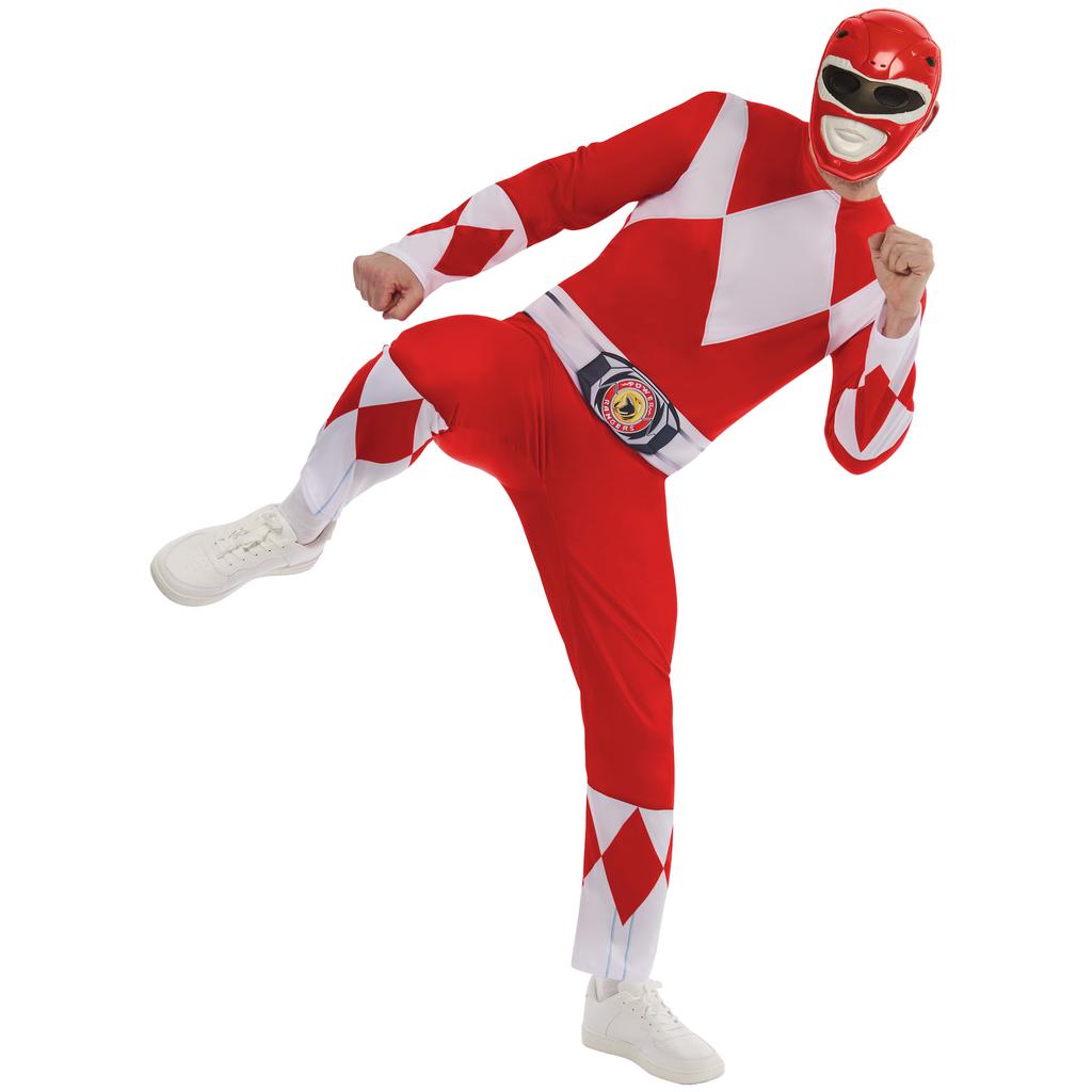 Mighty Morphin Power Rangers Unisex Adult Red Power Ranger Costume